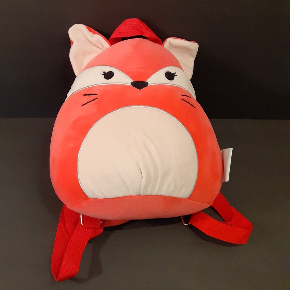 SQUISHMALLOWS FIFI the RED FOX -  ORANGE PLUSH MINI BACKPACK 10" NWOT